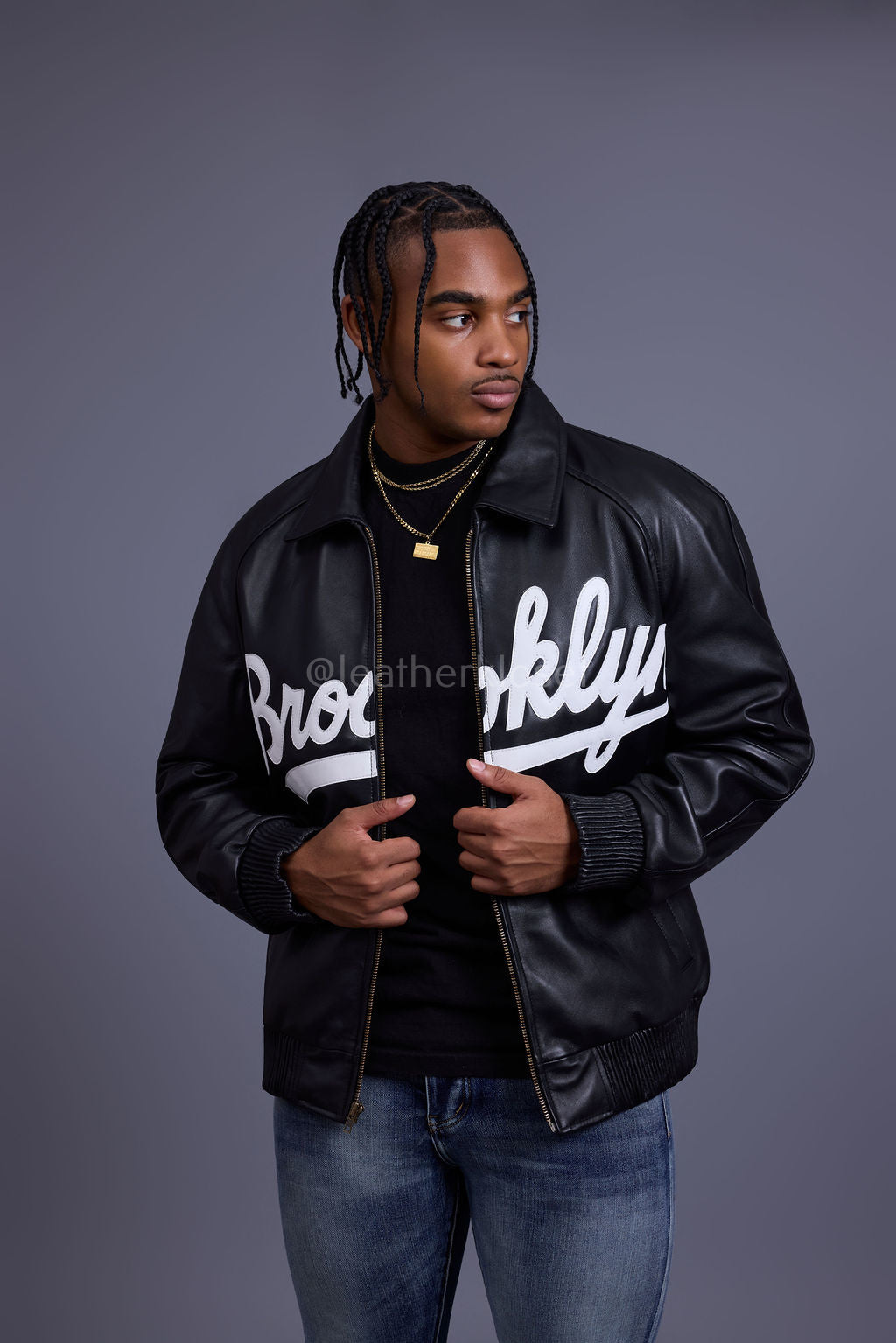 Men's 5 Borough Leather Bomber Jacket [Brooklyn] – LeatherKloset