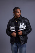 Men's 5 Borough Leather Bomber Jacket [Brooklyn]