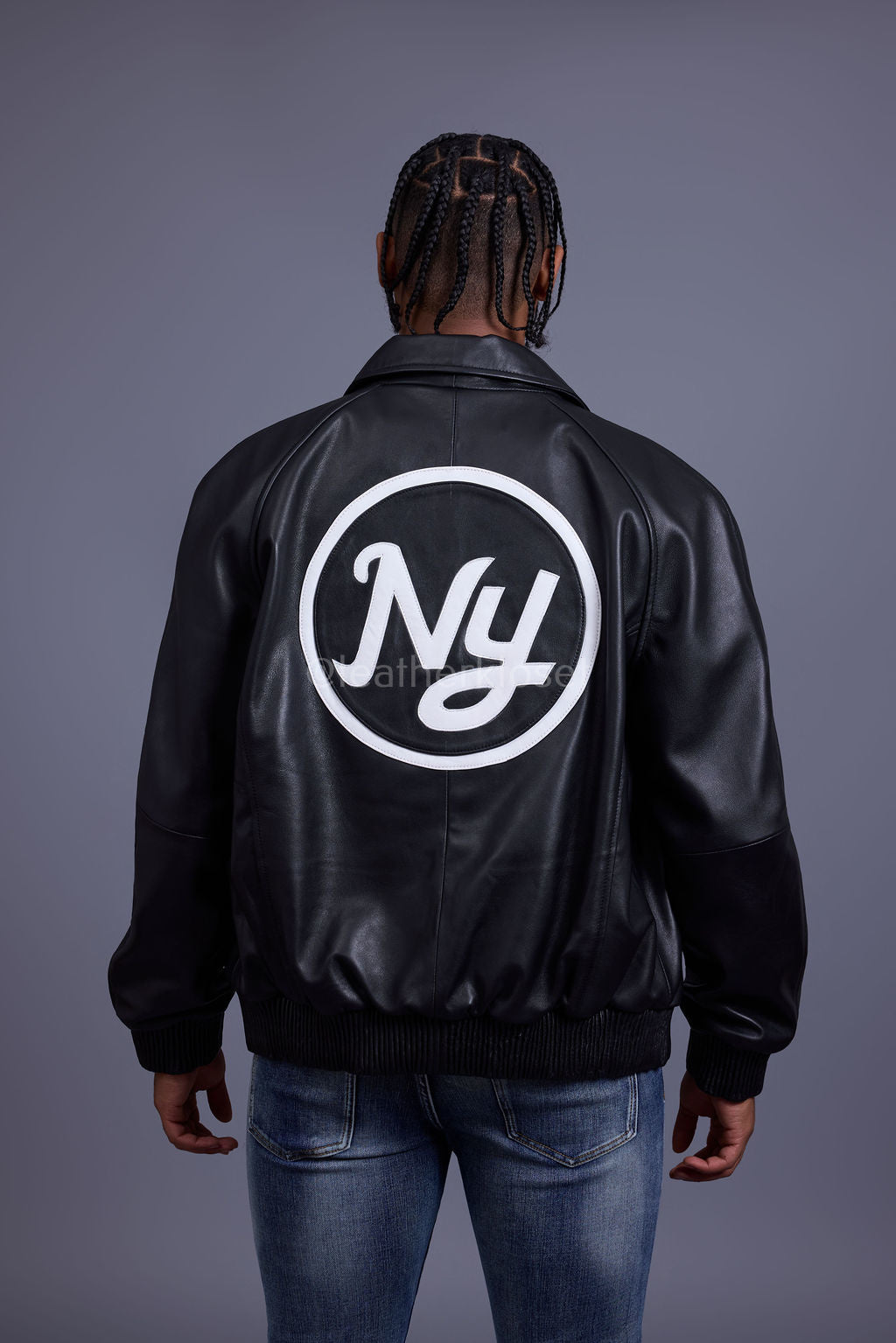 Men's 5 Borough Leather Bomber Jacket [Brooklyn]