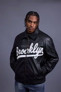 Men's 5 Borough Leather Bomber Jacket [Brooklyn]