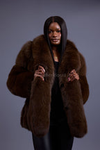 Women's Ivanka Fox Jacket [Chocolate]