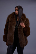 Women's Ivanka Fox Jacket [Chocolate]