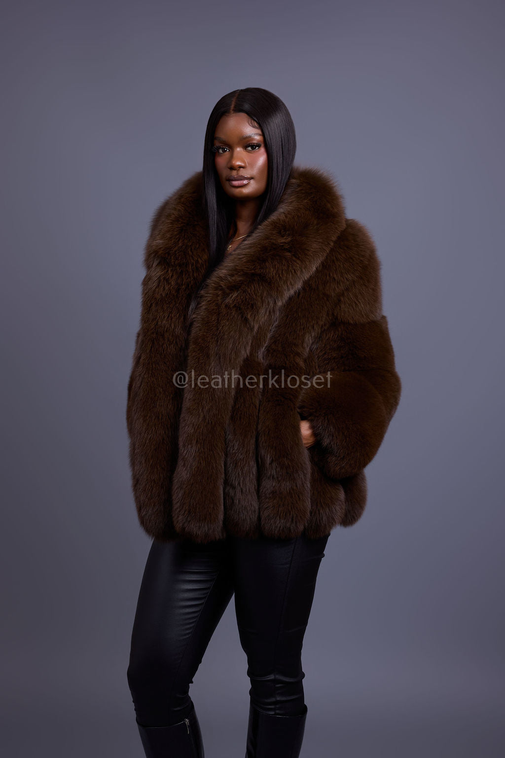 Women's Ivanka Fox Jacket [Chocolate]