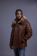Men's Troy Shearling Jacket [Chocolate]