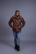 Men's Troy Shearling Jacket [Chocolate]