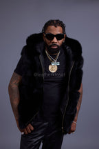 Men's Noah Fox Fur Vest [Black]