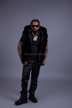 Men's Noah Fox Fur Vest [Black]