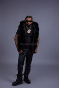 Men's Noah Fox Fur Vest [Black]