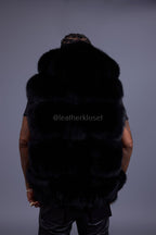 Men's Noah Fox Fur Vest [Black]