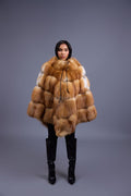 Women's Fox Fur Poncho
