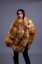 Women's Fox Fur Poncho