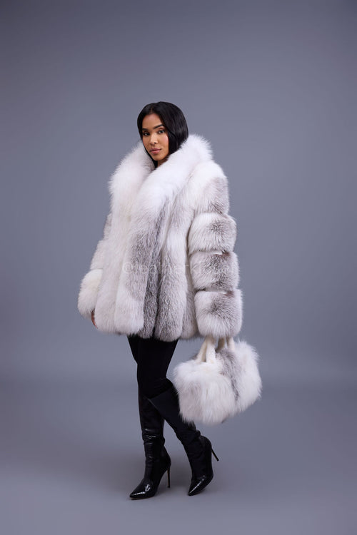 Baby Ivy Fox Fur Handbag [Arctic Fox]