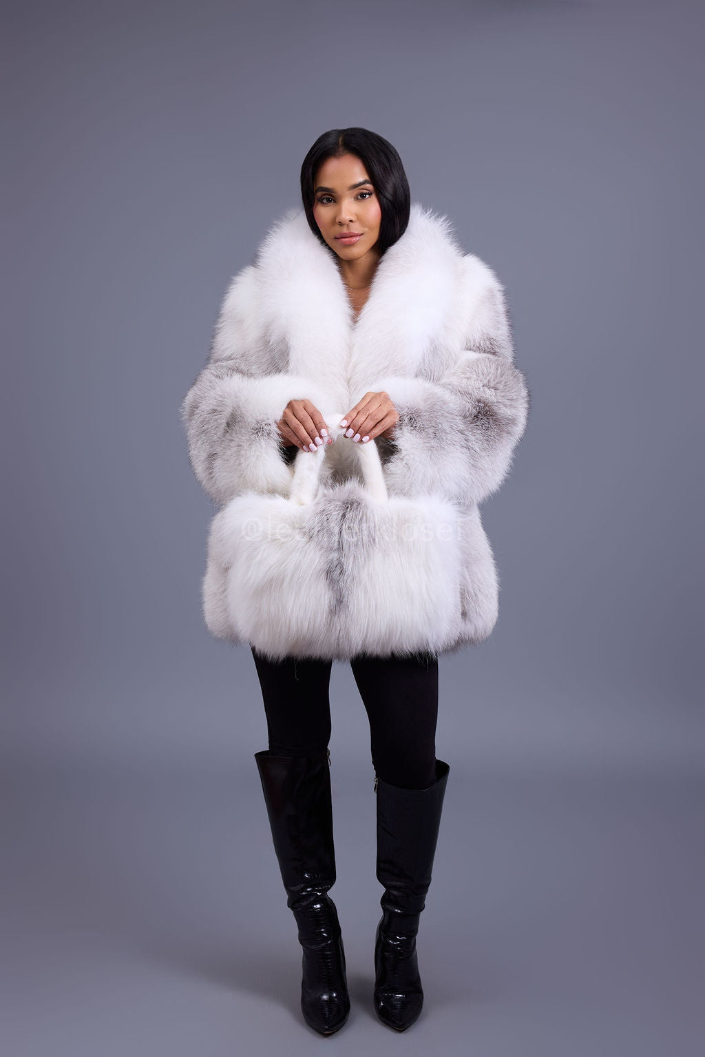 Baby Ivy Fox Fur Handbag [Arctic Fox]