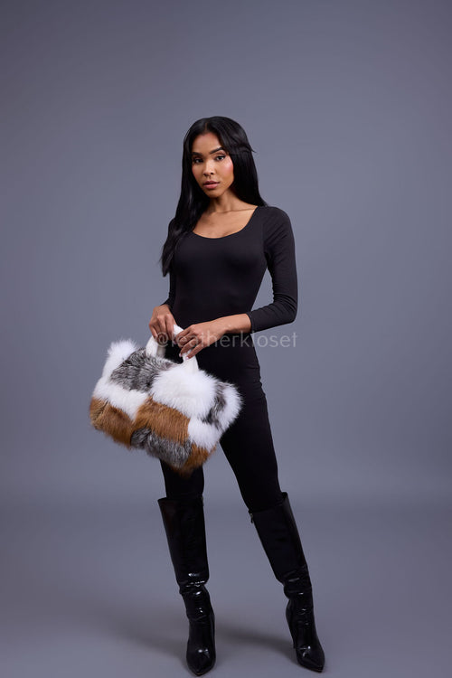 Baby Ivy Fox Fur Handbag [Multi-Color Fox]