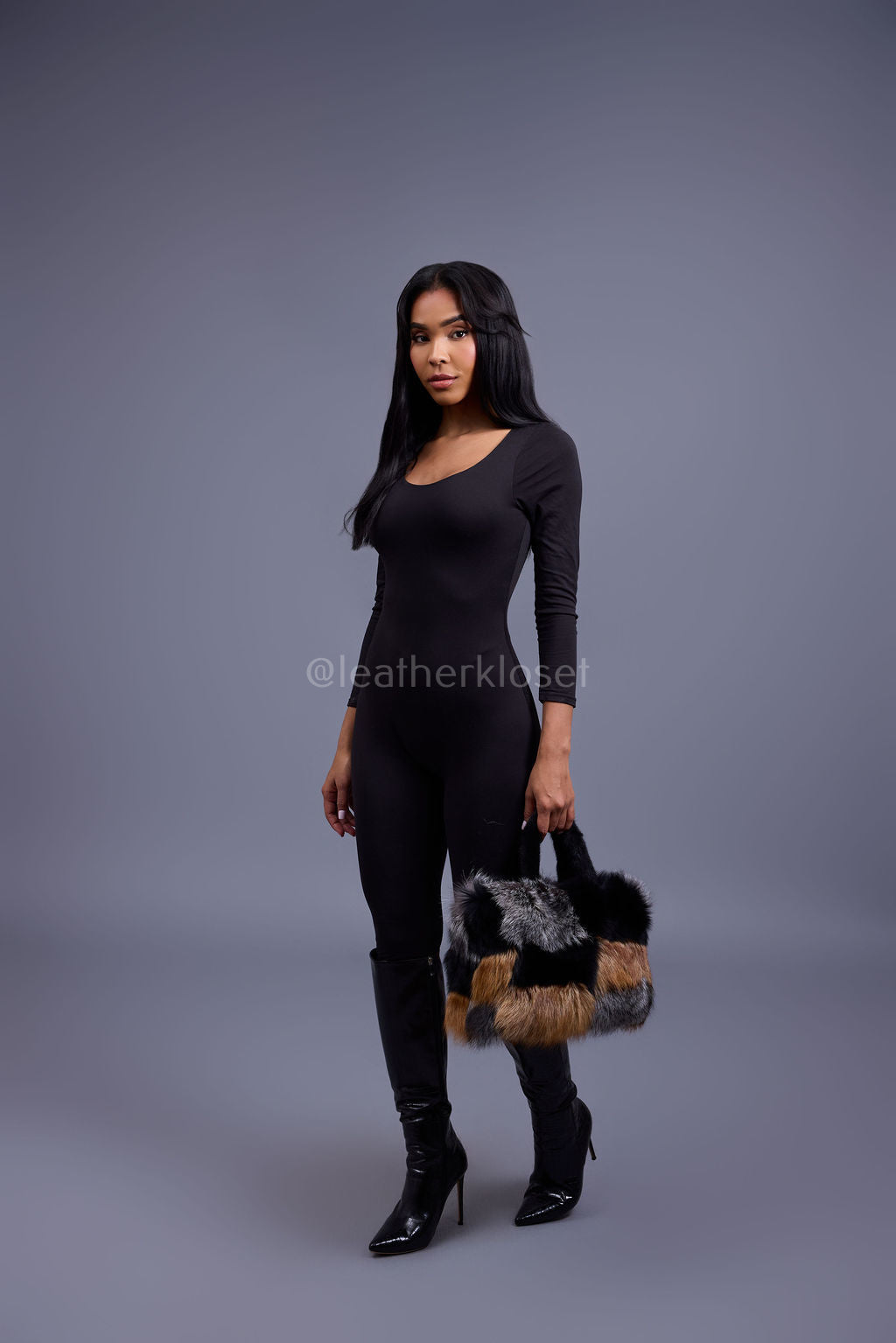 Baby Ivy Fox Fur Handbag [Multi-Color Fox]