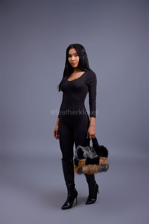Baby Ivy Fox Fur Handbag [Multi-Color Fox]