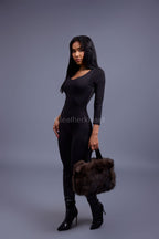 Baby Ivy Fox Fur Handbag [Brown Sable  Fox]
