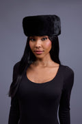 Women's Mink  Hat [Black]