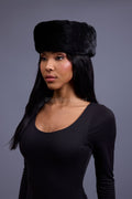 Women's Mink  Hat [Black]