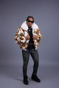 Men's Hudson Fox Fur Bomber Jacket [Red Fox/White]