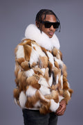 Men's Hudson Fox Fur Bomber Jacket [Red Fox/White]