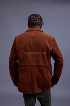 Men's Croco Suede Blazer [Rust]