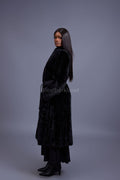 Women's Cherokee Long Mink Fur Coat [Black]