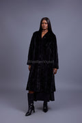 Women's Cherokee Long Mink Fur Coat [Black]