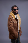 Men's Troy Shearling Jacket [Whiskey Suede]