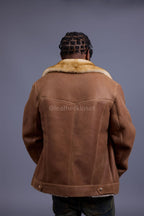 Men's Troy Shearling Jacket [Whiskey Suede]