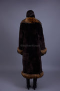 Women's Mira Rex Rabbit And Raccoon Coat [Brown]