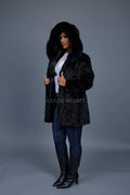 Women's Andrea 3/4 Mink Coat [Black]