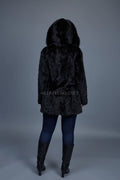 Women's Andrea 3/4 Mink Coat [Black]