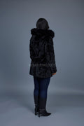 Women's Andrea 3/4 Mink Coat [Black]