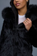 Women's Andrea 3/4 Mink Coat [Black]