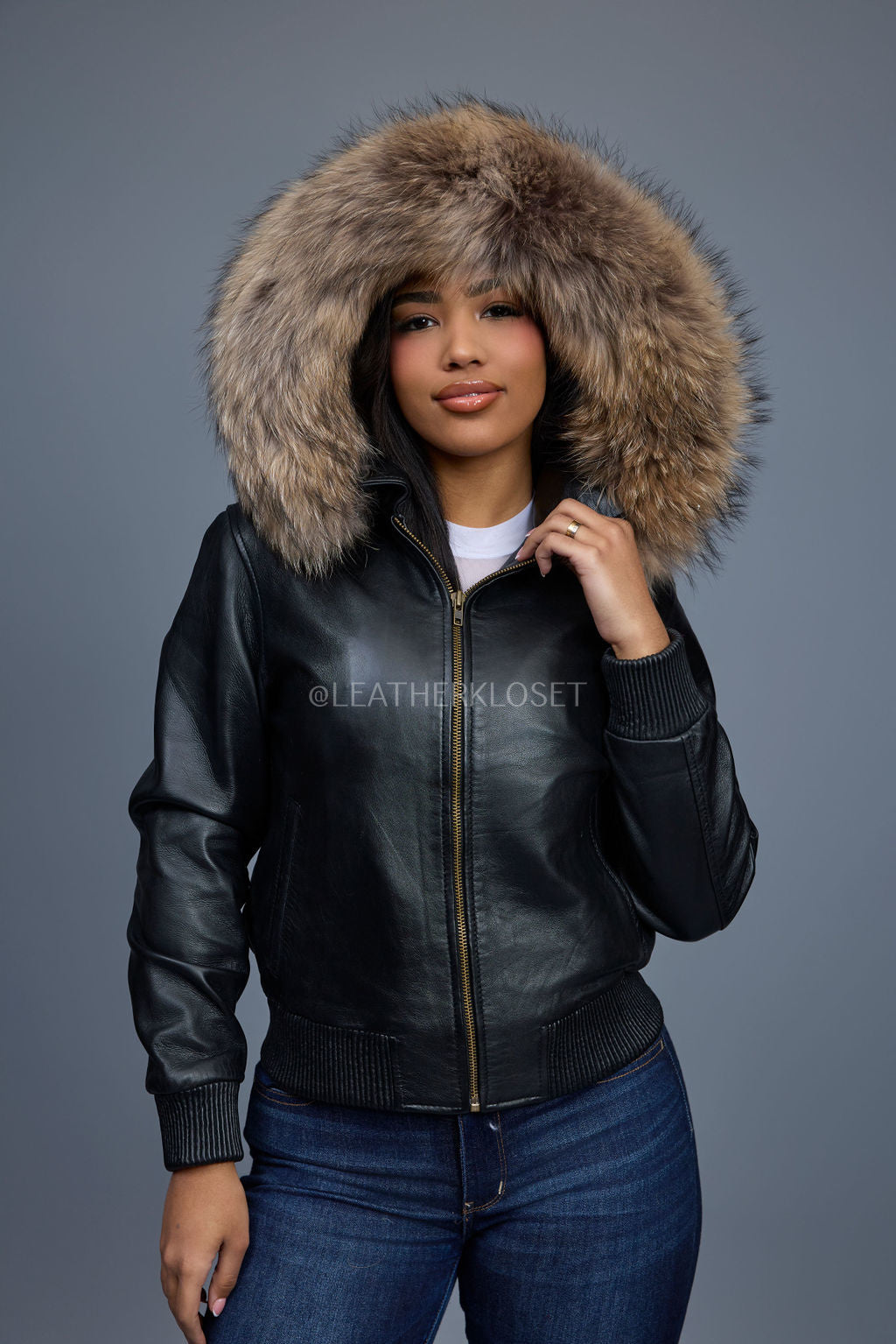 Women's BB Jacket With Premium Fur Hood [Raccoon Fur]