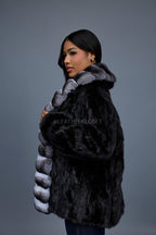 Women's Mink And Chinchilla Stroller Coat