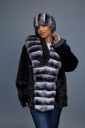 Women's Mink And Chinchilla Stroller Coat