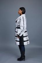 Women's Leather And Mink Fur Combo [Black]