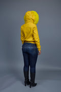 Women's BB Jacket With Premium Fox Fur Hood [Yellow]