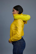 Women's BB Jacket With Premium Fox Fur Hood [Yellow]