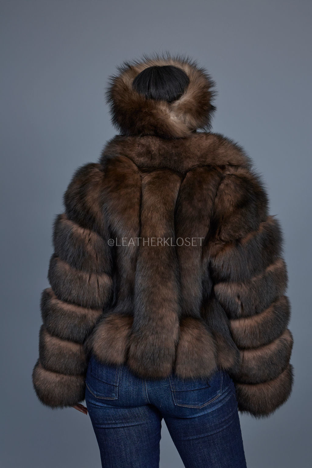 Women's Marcy Fox Jacket With Headband [Brown]