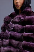 Women's Chinchilla Bomber Jacket [Lavender]