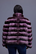 Women's Chinchilla Bomber Jacket [Lavender]