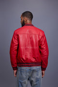 Men's V Baseball Jacket [Red/Black]
