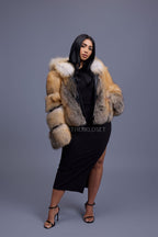 Women's Pippa Fox Bomber With Hood [Golden Island]