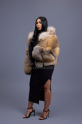 Women's Pippa Fox Bomber With Hood [Golden Island]