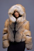 Women's Pippa Fox Bomber With Hood [Golden Island]
