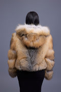 Women's Pippa Fox Bomber With Hood [Golden Island]