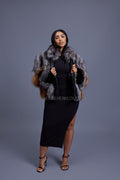 Women's Onyx Fox & Shearling Bomber [Multi Color]